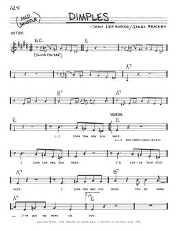 page one of Dimples (Real Book – Melody, Lyrics & Chords)