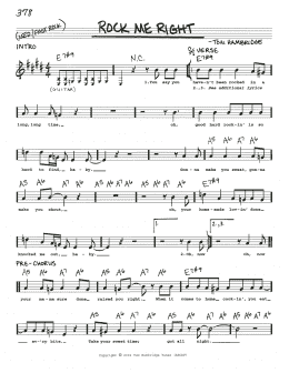 page one of Rock Me Right (Real Book – Melody, Lyrics & Chords)