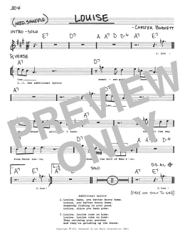 page one of Louise (Real Book – Melody, Lyrics & Chords)