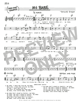 page one of My Babe (Real Book – Melody, Lyrics & Chords)