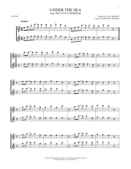 page one of Under The Sea (from The Little Mermaid) (Flute Duet)