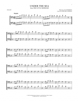 page one of Under The Sea (from The Little Mermaid) (Cello Duet)