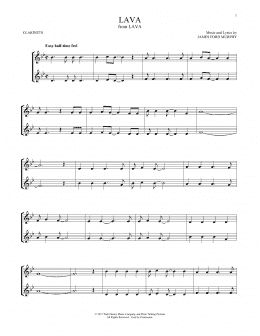 page one of Lava (from Lava) (Clarinet Duet)