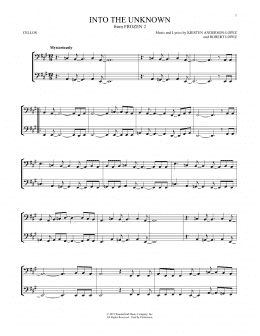 page one of Into The Unknown (from Frozen 2) (Cello Duet)