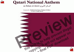 page one of Qatari National Anthem for String Orchestra MFAO World National Anthem Series)