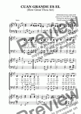 page one of CUAN GRANDE ES EL SATB HIMNO - Partitura completa