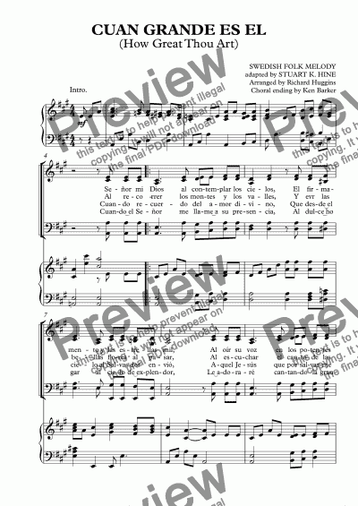 CUAN GRANDE ES EL SATB HIMNO - Partitura Completa - Download PDF File