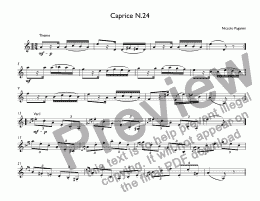 page one of Paganini - Caprice N.24 in A minor for trumpet Bb