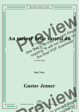 page one of Jenner-An meiner Seite sassest du,in G flat Major,Op.2 No.6