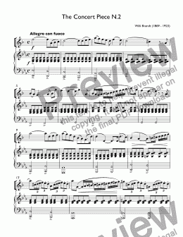 page one of Brandt, Willi - The Concert Piece No.2 Eb major (Konzertstück No. 2) for trumpet Bb & piano