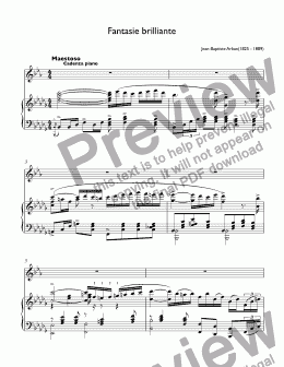 page one of Arban, Jean-Baptiste - Fantasie Brilliante for trumpet Bb & piano (arr.Nakaryakov)