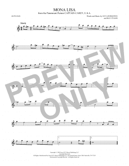 page one of Mona Lisa (Alto Sax Solo)