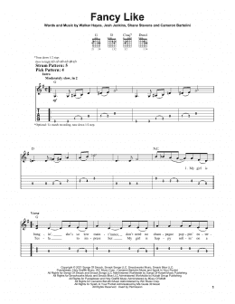 page one of Fancy Like (Easy Guitar Tab)