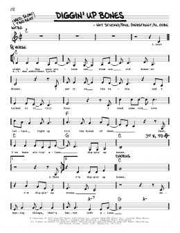 page one of Diggin' Up Bones (Real Book – Melody, Lyrics & Chords)