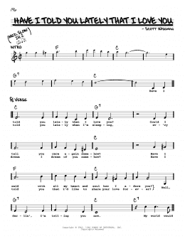 page one of Have I Told You Lately That I Love You (Real Book – Melody, Lyrics & Chords)