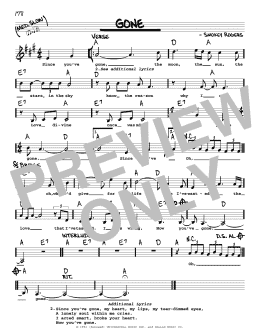 page one of Gone (Real Book – Melody, Lyrics & Chords)