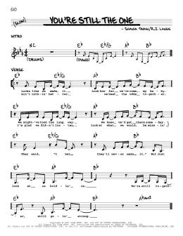 page one of You're Still The One (Real Book – Melody, Lyrics & Chords)