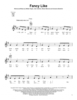 page one of Fancy Like (Ukulele)