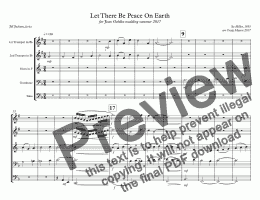 page one of Let There Be Peace On Earth (brass quintet)