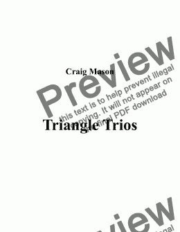 page one of Trio for Triangles #1, #2, #3