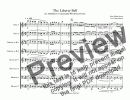 page one of The Liberty Bell (woodwind octet)