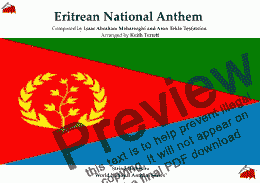 page one of Eritrean National Anthem for String Orchestra