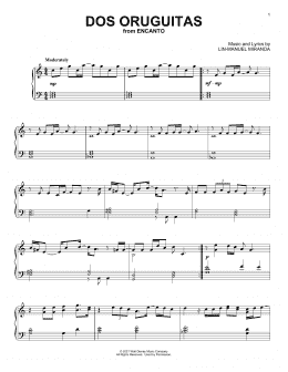 page one of Dos Oruguitas (from Encanto) (Piano Solo)