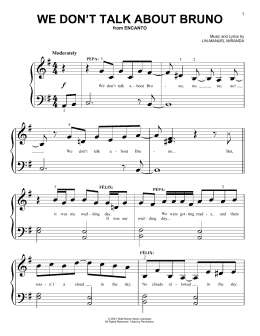 page one of We Don't Talk About Bruno (from Encanto) (Big Note Piano)