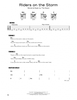 page one of Riders On The Storm (Really Easy Guitar)