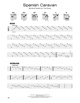 page one of Spanish Caravan (Really Easy Guitar)