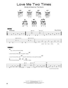 page one of Love Me Two Times (Really Easy Guitar)