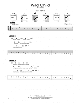 page one of Wild Child (Really Easy Guitar)