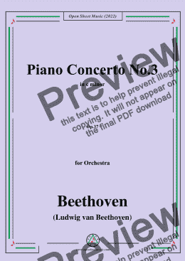 page one of Beethoven-Piano Concerto No.3,in c minor,Op.37