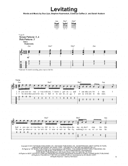 page one of Levitating (Easy Guitar Tab)