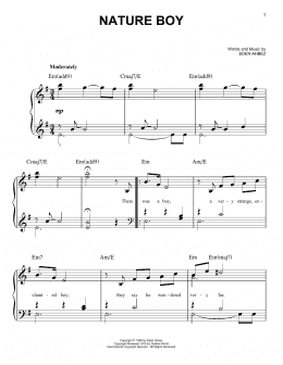 page one of Nature Boy (Easy Piano)