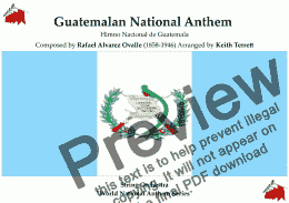 page one of Guatemalan National Anthem for String Orchestra (World National Anthem Series)