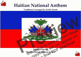 page one of Haitian National Anthem La Dessalinienne for String  Orchestra  (World National Anthem Series)