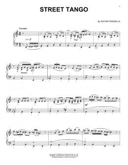 page one of Street Tango (Piano Solo)