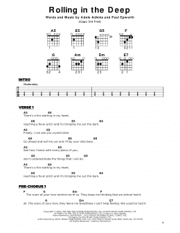 page one of Rolling In The Deep (Really Easy Guitar)