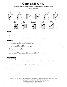 page one of One And Only (Really Easy Guitar)