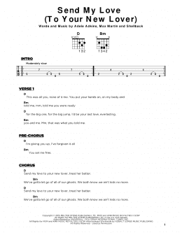 page one of Send My Love (To Your New Lover) (Really Easy Guitar)