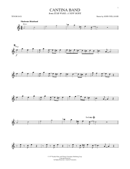 page one of Cantina Band (from Star Wars: A New Hope) (Tenor Sax Solo)