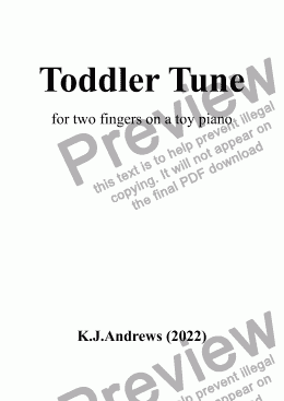 page one of Toddler Tune