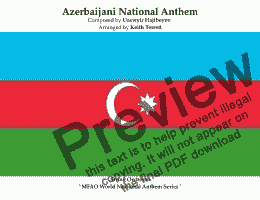 page one of Azerbaijani National Anthem  ''Azərbaycan Marşı '' for String Orchestra (World National Anthem Series)