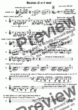 page one of Sequenza #2 in A minor