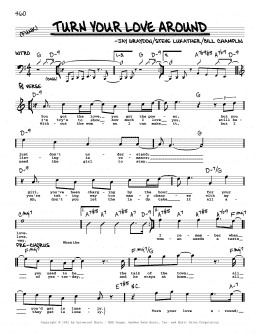 page one of Turn Your Love Around (Real Book – Melody & Chords)