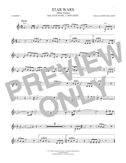 page one of Star Wars (Main Theme) (Clarinet Solo)