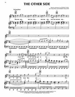 page one of The Other Side (Piano, Vocal & Guitar Chords (Right-Hand Melody))