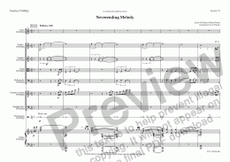 page one of Neverending Melody (VSTRQ/Score & Parts), Female Voice, Rhythm, Piano, String Quartet, Choir ad lib.