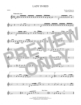 page one of The Lady In Red (French Horn Solo)